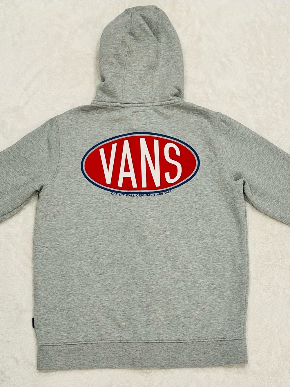Vans Full-Zip Fleece Hoodie Gray Off The Wall Youth Medium M 10-12 Women’s S/M